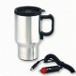 Stainless Steel Electric Auto Mug with plastic inner and an adaptor small picture
