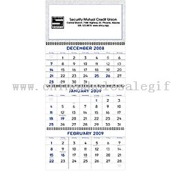Three Month Display Commercial Wall Calendar