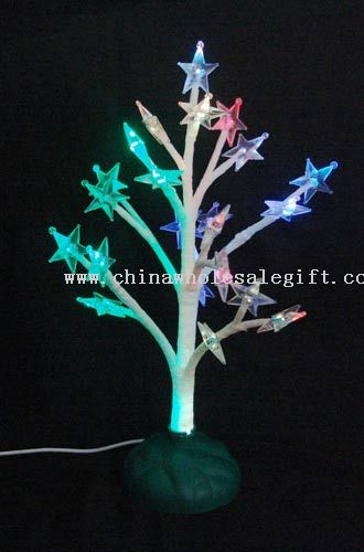 Árvore de fibra de cor de 7 USB com estrela do ramo