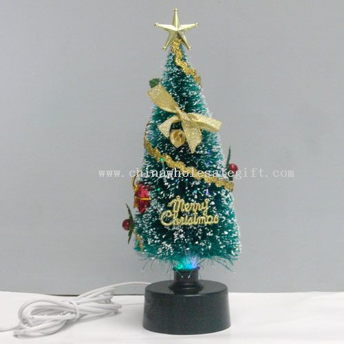 USB włókna Boże Narodzenie drzewo 7 C światło muzyka opcjonalne