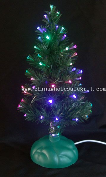 USB de fibra del árbol de Navidad 7 de música C opcional de luz