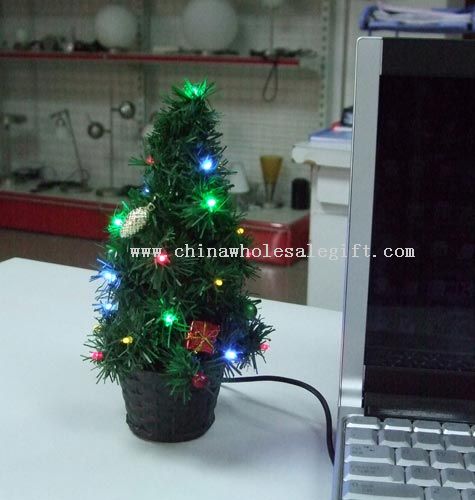 USB PVC Xmas tree med 24 led-lampe