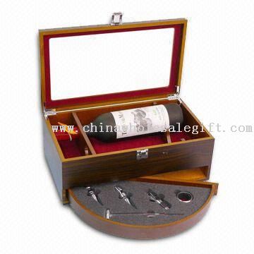 Wine Wooden Box with Accessories