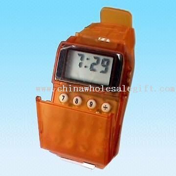 LCD Watch with Radio and Eight Digit Calculator