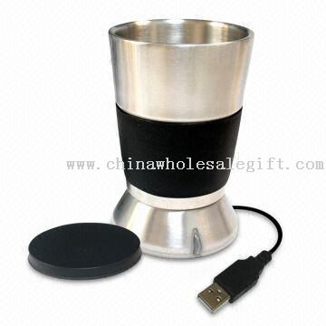 Vaso de acero inoxidable con el USB Cup Warmer