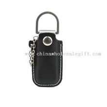 Leather USB Disk with keychain images