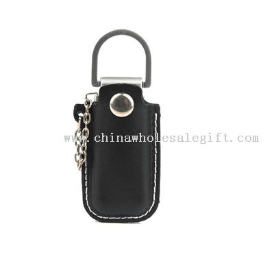 Leather USB Disk with keychain