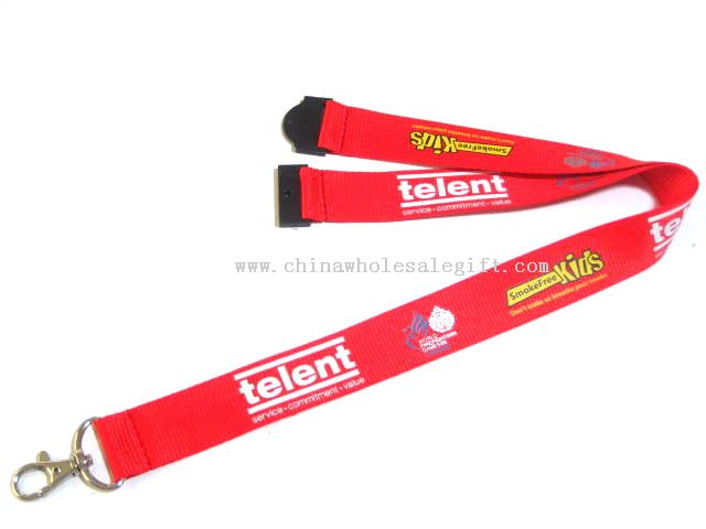 polyester lanyard with safety breakaway