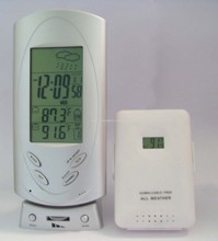 Trådlös väderstation med klocka med FM Auto Scan Radio images