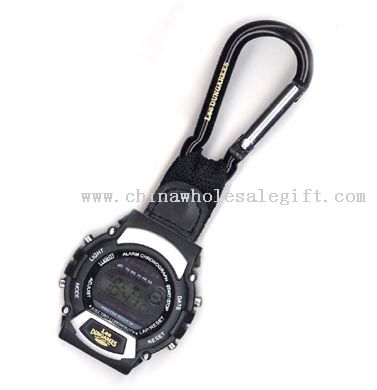 CLIP WATCH, DIGITAL STYLE, WITH CARABINA