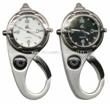 Hanging watch with compass carabiner images