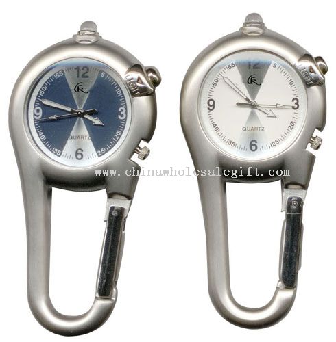 Hanging watch with carabiner