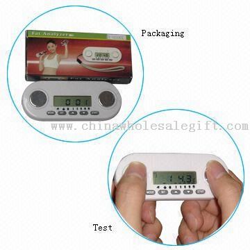 Body Fat Analyzer with LCD Display and 12/24-hour Real-time Clock Display