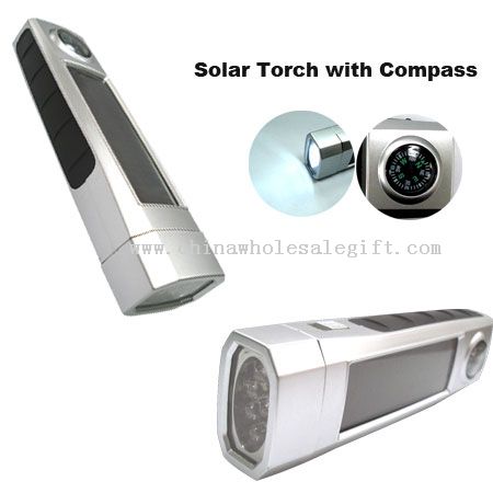Solar flashlight with Compass