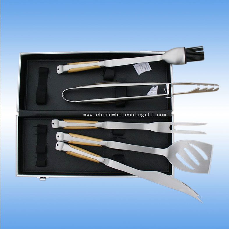 5pcs BBQ set with forged head