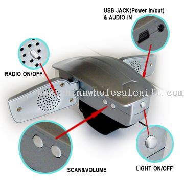 Isi ulang Sepeda Head Lamp with Radio