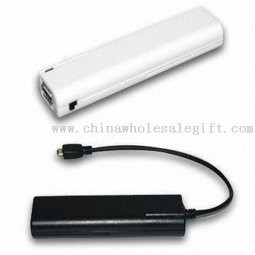 Bærbare USB batterioplader, med LED-indikator for MP3-afspillere