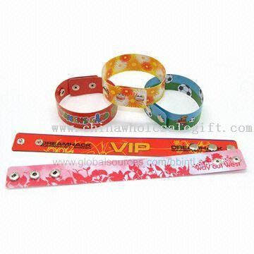 Flexible Button Wristbands with Reusable Snaps, Available in Various Colors