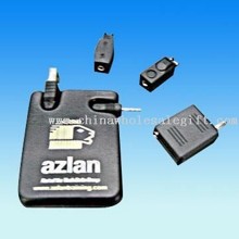 USB-Handy-Akku-Ladeger&auml;t mit ausziehbarem Kabel und Universal-Adapter images