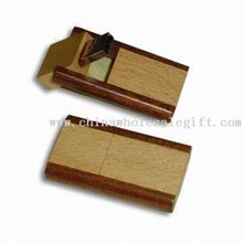 Wooden Case Flash Drive with Swivel USB Connector images