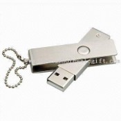 Swivel USB Flash Drive with Stainless Steel Casing and 64MB to 8GB Capacity images