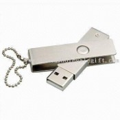 Swivel USB-flashdrev med rustfrit stål kabinet og 64MB til 8GB kapacitet images