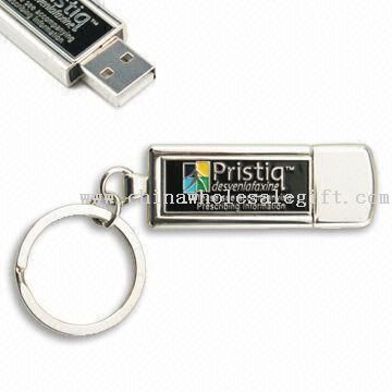 Logam USB Keyring dengan Embossment 3D Logo