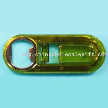 USB Flash Disk with Bottle Opener, Made of Plastic Material
