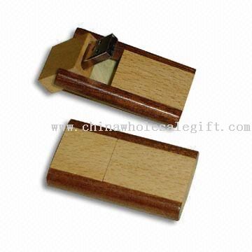 Estuche de madera con Swivel Flash Drive USB Connector