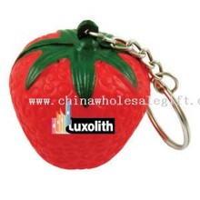Strawberry stress reliever key chain images