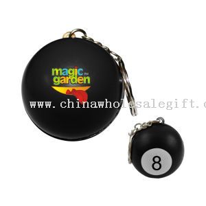 Mini stress pool ball key chain