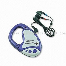 De radio con tama&ntilde;o de bolsillo, Carabiner la exploración automática de FM de radio con auriculares images