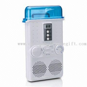 Shower Stereo Media Player with Clock and Built-in Antenna