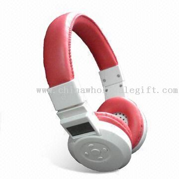 Fones de ouvido sem fio Headphone rádio com Display LCD e 60dB SNR