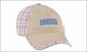 Six Panel Plaid Cap - Embroidered images