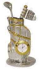 19th Hole Bag Shaped Clock images