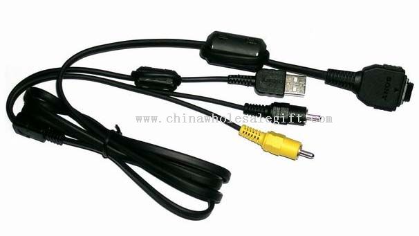 Digital Camera USB and AV Cable for Sony