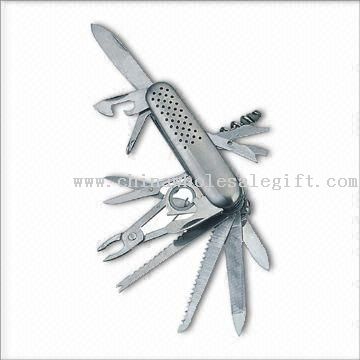 Multifunktions-Tool, aus rostfreiem Stahl, Inklusive Zangen, Messer, Nagelfeile und Pinzette
