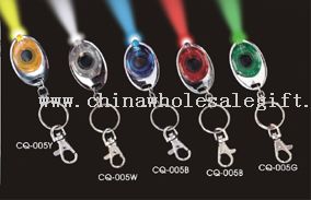 Led Round Keychain With Lithium Battery