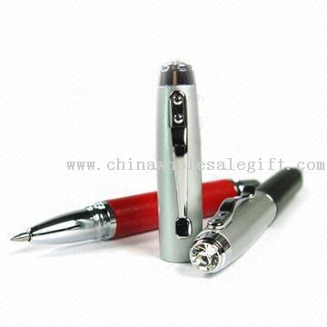 Bolígrafo metálico con 2pcs Swarovski Crystal Chatons