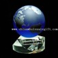 Swivel sapphire globe award Crystal Globe Award with Etchings small picture