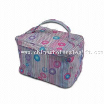 Cosmetic Case with Small Toiletry Kits Inside Pouches, Made of Printed Fabric