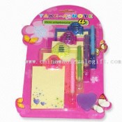 Mini Clipboard Set with 4 Pencils and 1 Glitter Eraser images