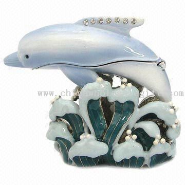 Kotak perhiasan perhiasan berbentuk lumba-lumba