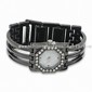 Watch Made from Alloy Case with Gun Color and Crystal Stones, Japan Movement small picture