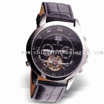 Tourbillon Automatic Mechanical Watch with Stainless Steel Case