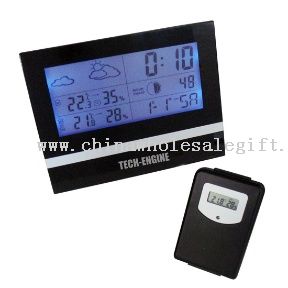 LCD-kalender med vejrstation