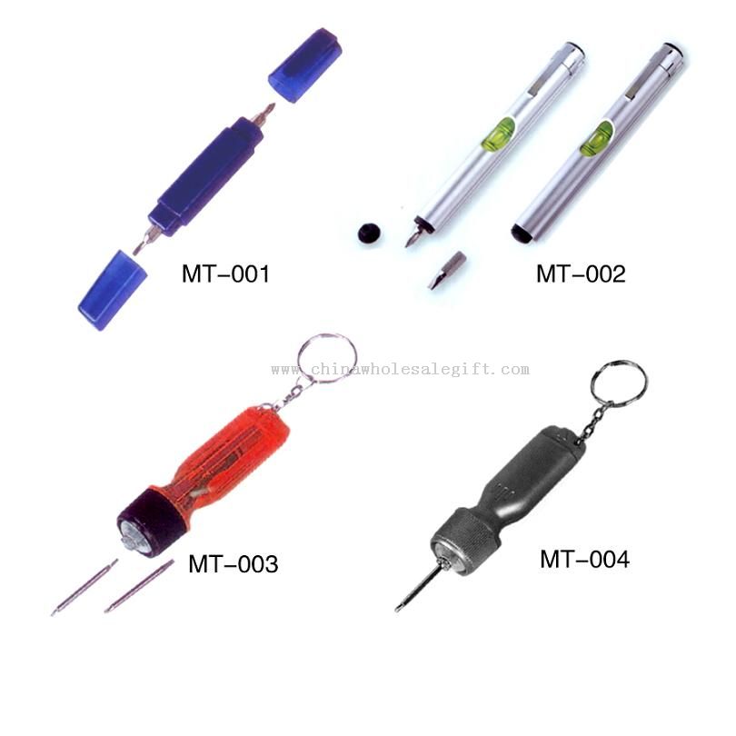 Kit di utensili mini con luce e portachiavi