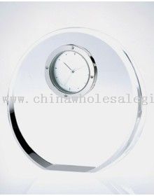 Beveled Crystal Circle Clock