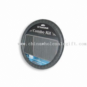 Car Combo Set with CD Visor and Steering Wheel Cover